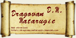 Dragovan Matarugić vizit kartica